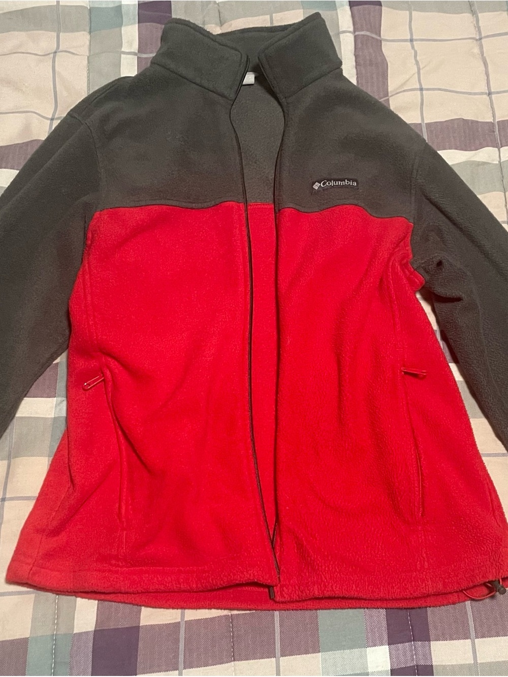 Columbia Gray Fleece Jacket Men’s Large
